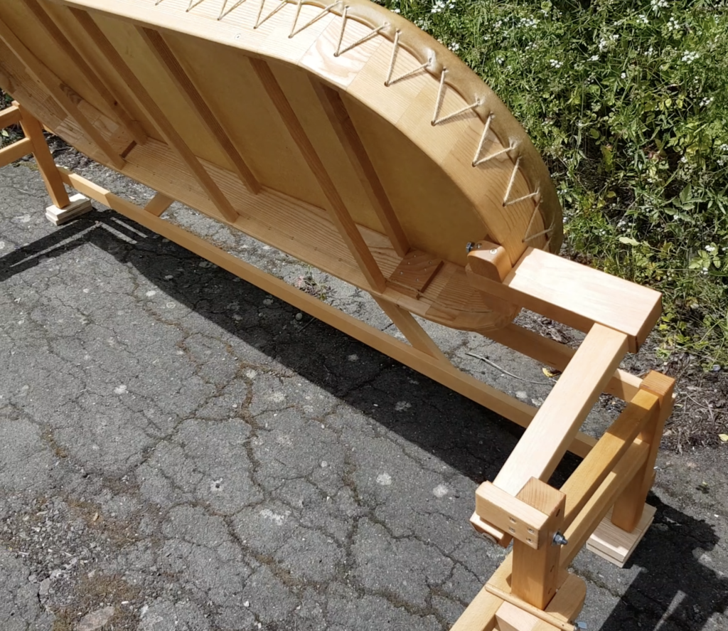 Tambour de Massage sur support articulé.